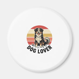 Hundefreund Vintage Gravur Süßer Hund Sonnenunterg Magnet
