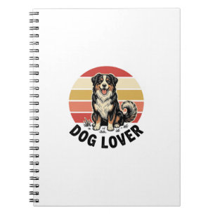 Hundefreund Vintage Gravur Süßer Hund Sonnenunterg Notizblock