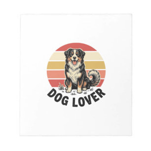 Hundefreund Vintage Gravur Süßer Hund Sonnenunterg Notizblock