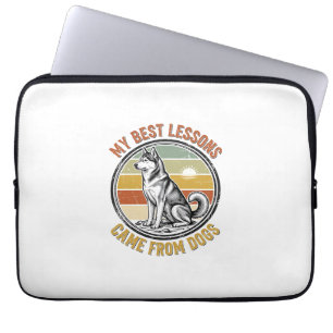Hundefreund Vintage-Shirt mit weiser Husky-Prägung Laptopschutzhülle