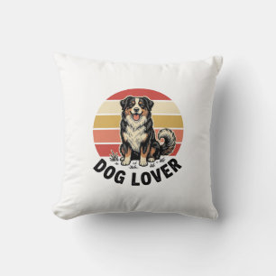 Hundefreund Vintage-Stich Cuter Hund Sonnenunterga Kissen
