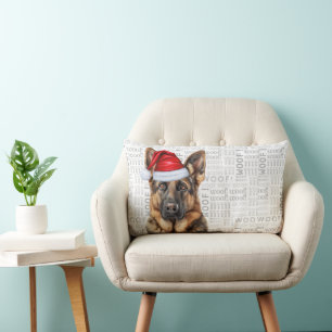 Hundefreund Weihnachten Deutscher Schäferhund mit  Lendenkissen