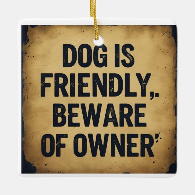 Hundefreunde  keramikornament (Vorderseite)