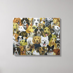 Hundefreunde Leinwanddruck