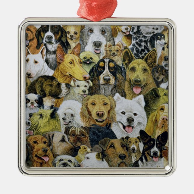 Hundefreunde Ornament Aus Metall (Vorne)