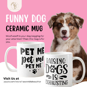Hundefreunde 'Streichel mich' Keramik-Tasse Kaffeetasse