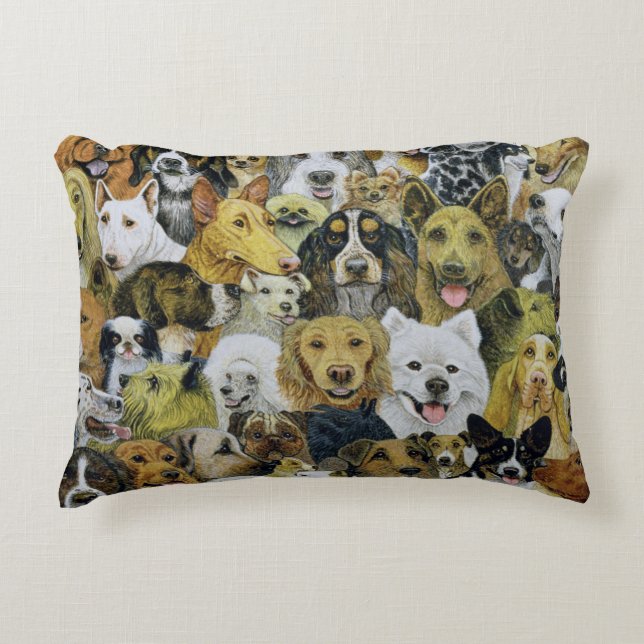 Hundefreunde Zierkissen (Vorderseite)