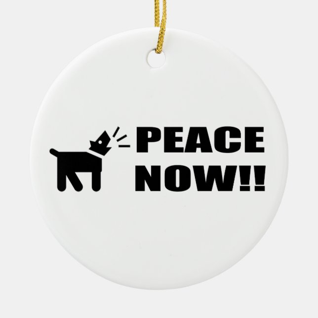Hundefrieden Keramik Ornament (Vorne)