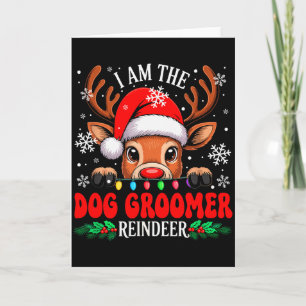 Hundefriseur Rentier Weihnachten Süßer Santa Renti Karte
