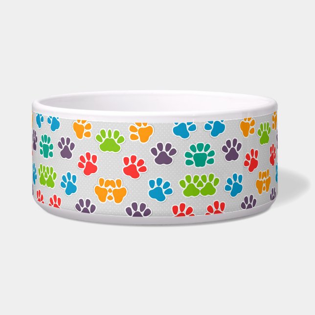 Hundefußabdrücke Keramik Pet Bowl Napf (Vorderseite)