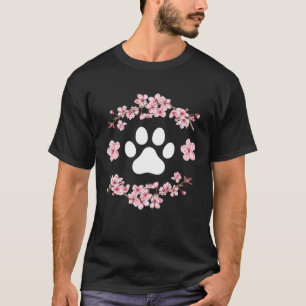 Hundefußfell Mama Frauen Rosa Blumen Sakura Hund M T-Shirt
