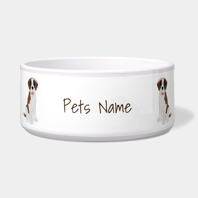 Hundefutter-Design mit St. Bernhardshund Napf (Vorderseite)