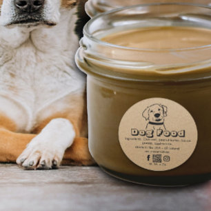 Hundefutter für hausgemachte Leckereien Runder Aufkleber