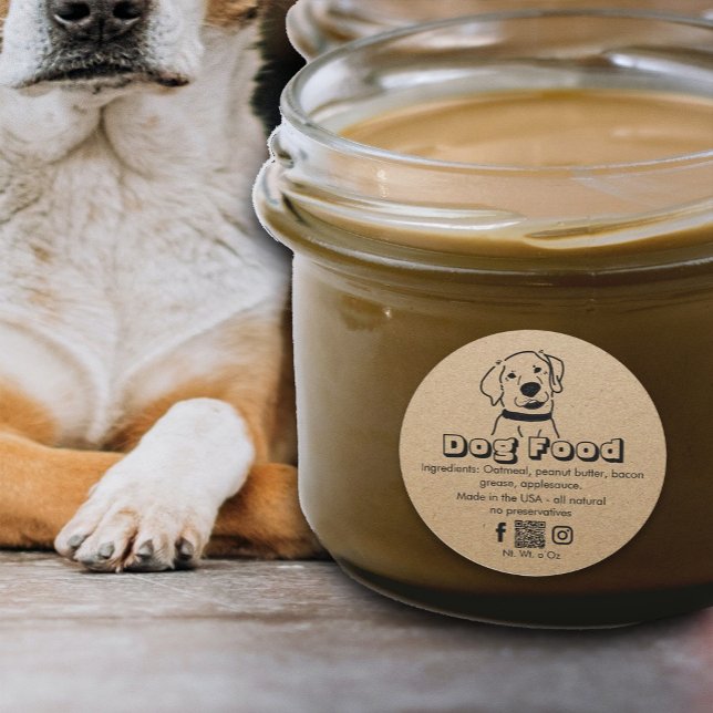Hundefutter für hausgemachte Leckereien Runder Aufkleber (Von Creator hochgeladen)