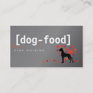Hundefutter große DAne Visitenkarte