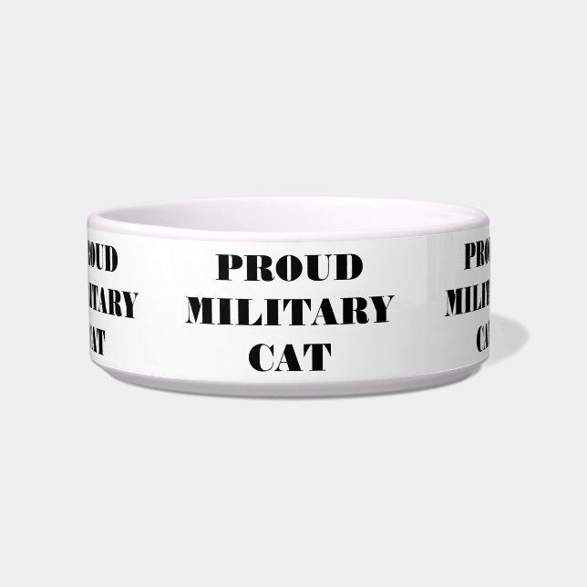 Hundefutter Schüssel Stolze Militärkatze (Vorderseite)