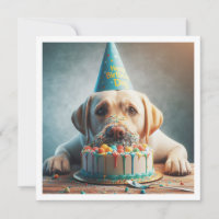 Hundegeburtkarte, Goldener Retriever