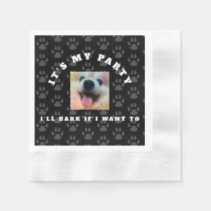 Hundegeburtstags-Party-Gewohnheits-Foto Serviette