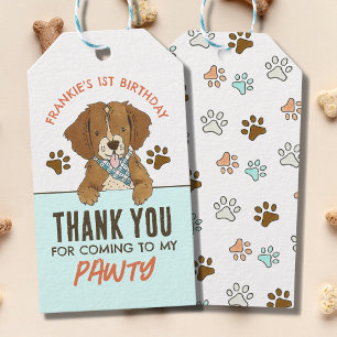 Hundegeburtstagsfeier Danke Geschenkanhänger