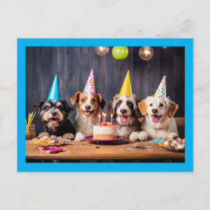Hundegeburtstagsfeier Postkarte