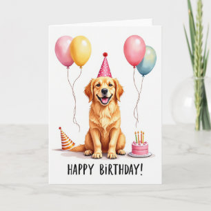 Hundegeburtstagskarte Party Hund Karte