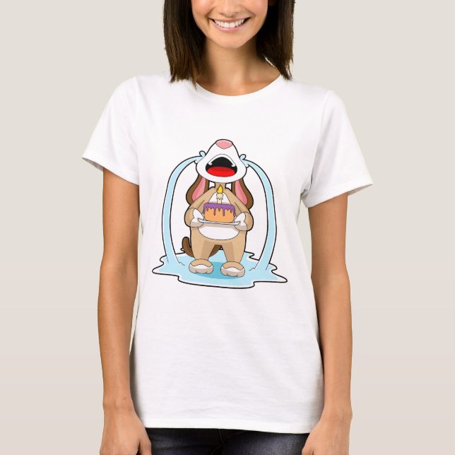 Hundegeburtstagstorte T-Shirt (Vorderseite)