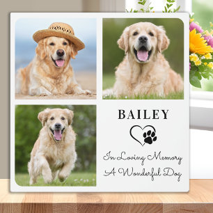 Hundegedanken Personalisiert 3 FotoCollage Fotoplatte