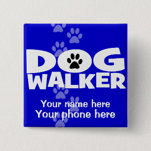 Hundegehen und Hundewanderer-Werbeaktion! Button
