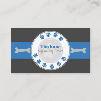 Hundegehendes Tatzen-Druck-Logo Visitenkarte
