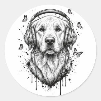 Hundegeschäft Runder Aufkleber