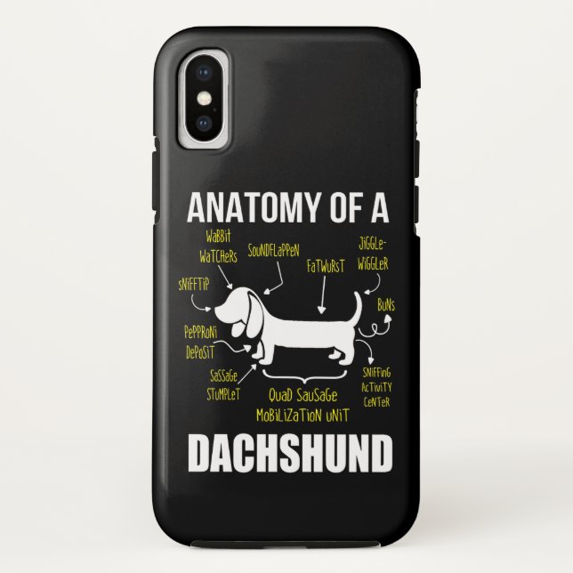 Hundegeschenk | Anatomie der Dackel Case-Mate iPhone Hülle (Rückseite)