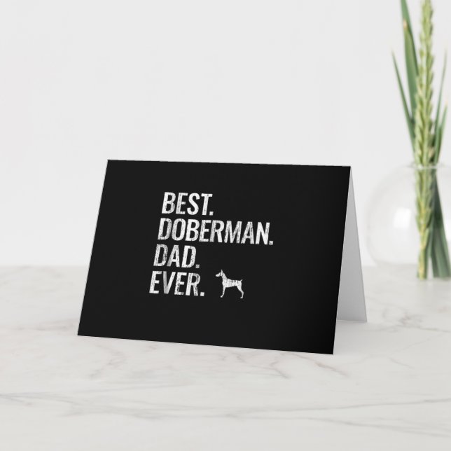 Hundegeschenk | Best. Doberman. Vater. Ever Karte (Vorderseite)