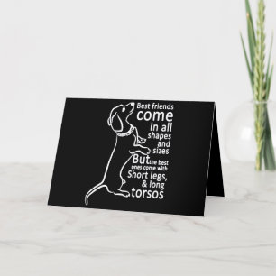 Hundegeschenk Beste Freunde kommen in jeder Form Feiertagskarte