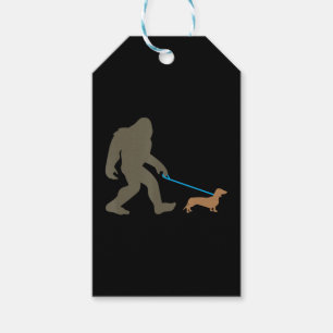 Hundegeschenk Bigfoot Walking Dackel Geschenkanhänger