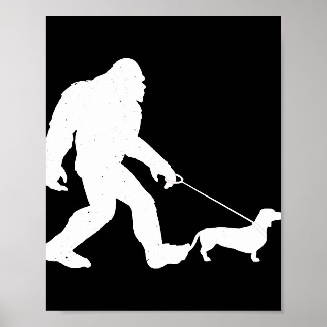Hundegeschenk | Bigfoot Walking Dackel Sonnige Dac Poster (Vorne)
