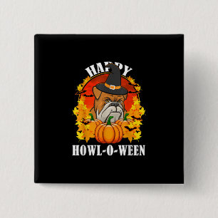 Hundegeschenk Bulldog Halloween-Geschenk für Hun Button