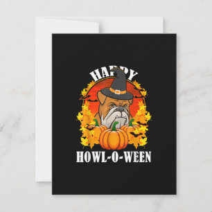 Hundegeschenk Bulldog Halloween-Geschenk für Hun Dankeskarte