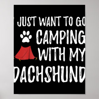 Hundegeschenk | Camping mit meiner Dackel Poster