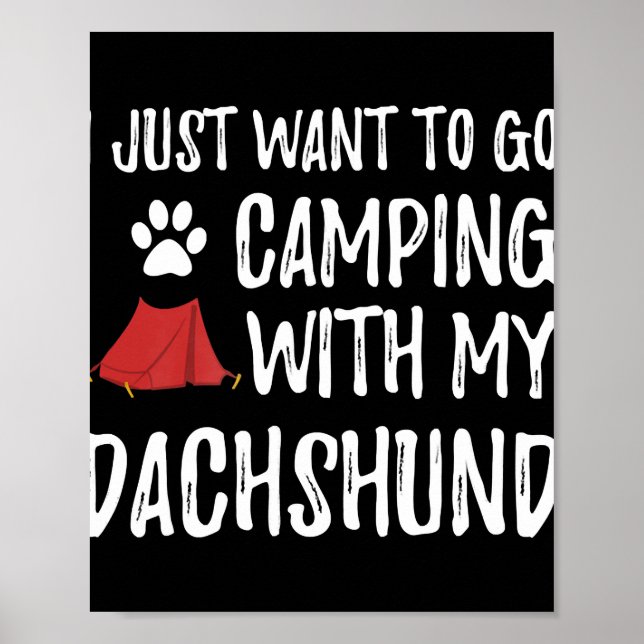 Hundegeschenk | Camping mit meiner Dackel Poster (Vorne)