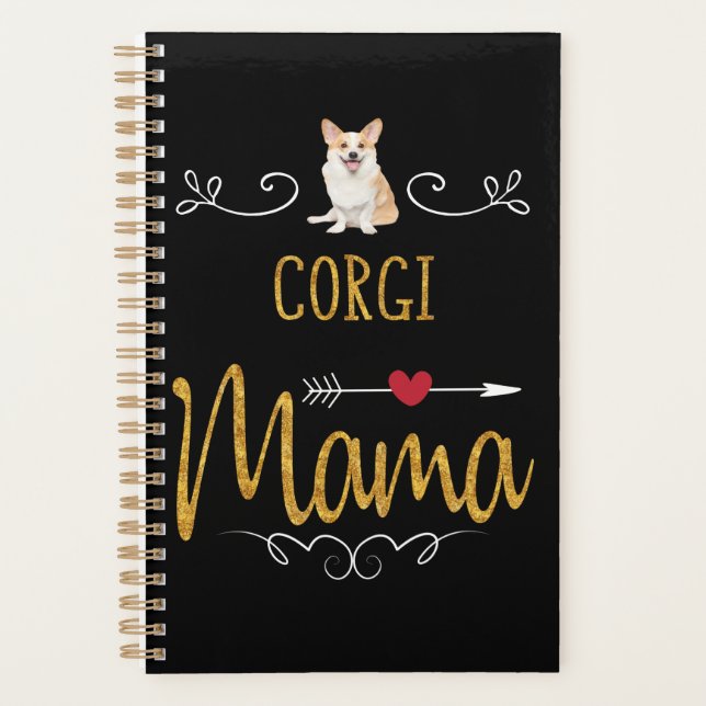 Hundegeschenk | Corgi Mama Lovely Planer (Vorderseite)