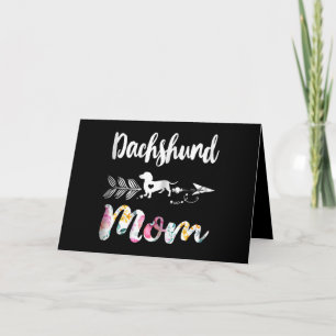 Hundegeschenk Dachshund-Mama Dachshund-Blumen Karte