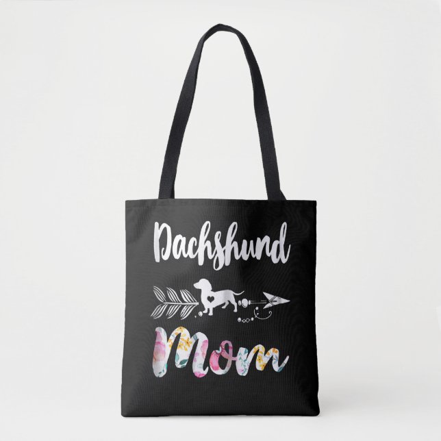 Hundegeschenk | Dackel Mama Dackel Blumen (Vorderseite)