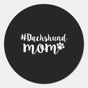 Hundegeschenk Dackel Mama Weiner Dog gibt Frauen Runder Aufkleber
