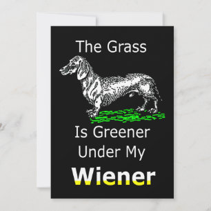 Hundegeschenk Das Gras ist unter meiner Dackel g Feiertagskarte