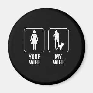 Hundegeschenk Deine Ehefrau - Meine Ehefrau Fran Magnet