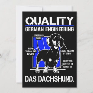 Hundegeschenk   Deutsche Technik Das Dachshund Feiertagskarte