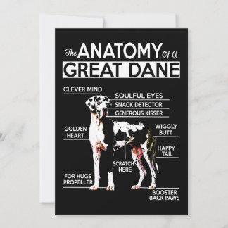 Hundegeschenk| Die Anatomie eines großen Zahnes Dankeskarte