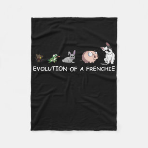 Hundegeschenk Evolution eines Franzosen Fleecedecke