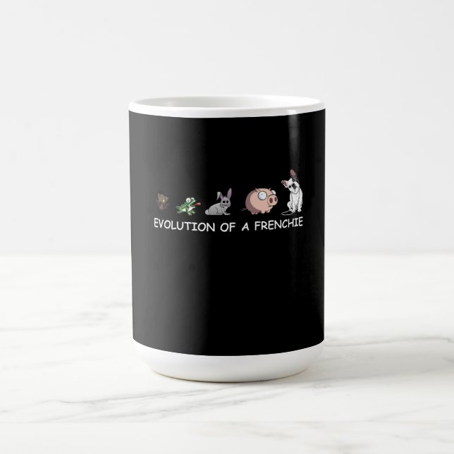 Hundegeschenk | Evolution eines Franzosen Kaffeetasse (Mittel)