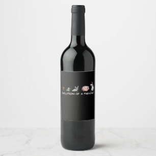 Hundegeschenk   Evolution eines Franzosen Weinetikett